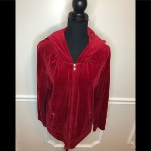 Style & Company Sport Velour Hooded Jacket